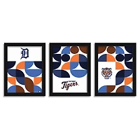 Detroit Tigers 12" x 16" Framed Minimalist Print Set