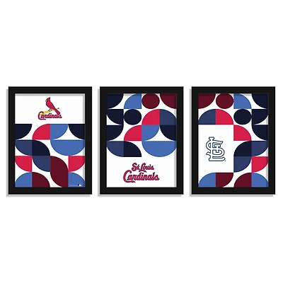 St. Louis Cardinals 12" x 16" Framed Minimalist Print Set