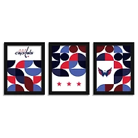 Washington Capitals 12" x 16" Framed Minimalist Print Set