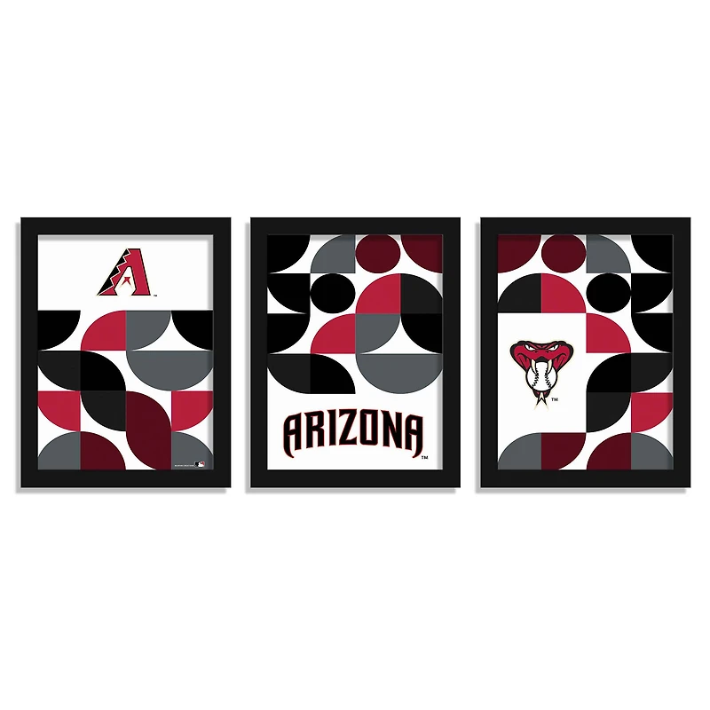 Arizona Diamondbacks 12" x 16" Framed Minimalist Print Set