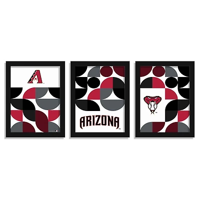 Arizona Diamondbacks 12" x 16" Framed Minimalist Print Set