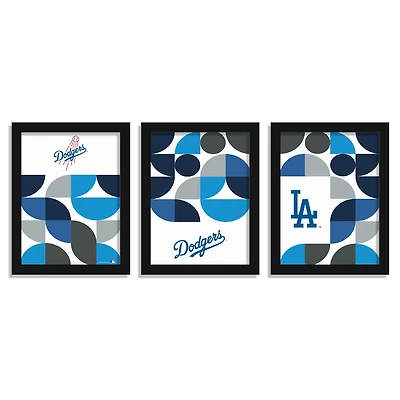 Los Angeles Dodgers 12" x 16" Framed Minimalist Print Set
