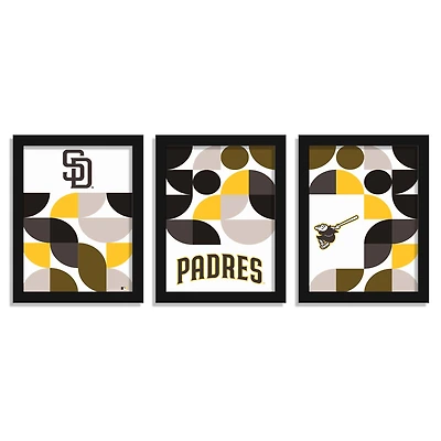 San Diego Padres 12" x 16" Framed Minimalist Print Set