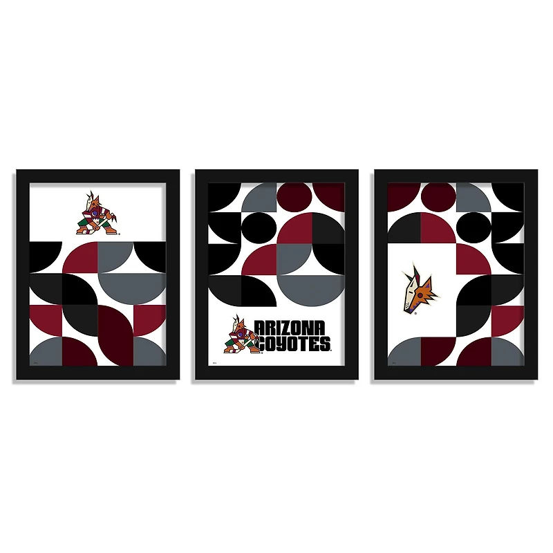 Arizona Coyotes 12" x 16" Framed Minimalist Print Set