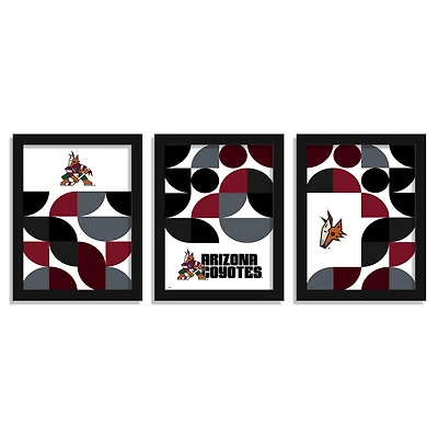 Arizona Coyotes 12" x 16" Framed Minimalist Print Set