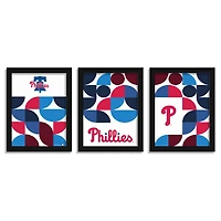 Philadelphia Phillies 12" x 16" Framed Minimalist Print Set