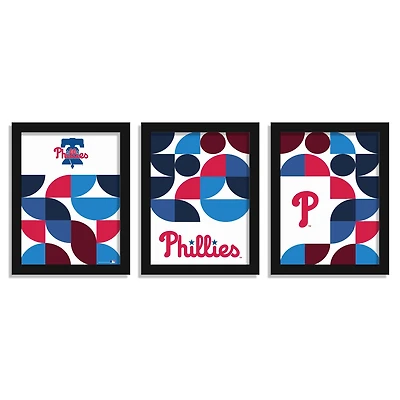Philadelphia Phillies 12" x 16" Framed Minimalist Print Set