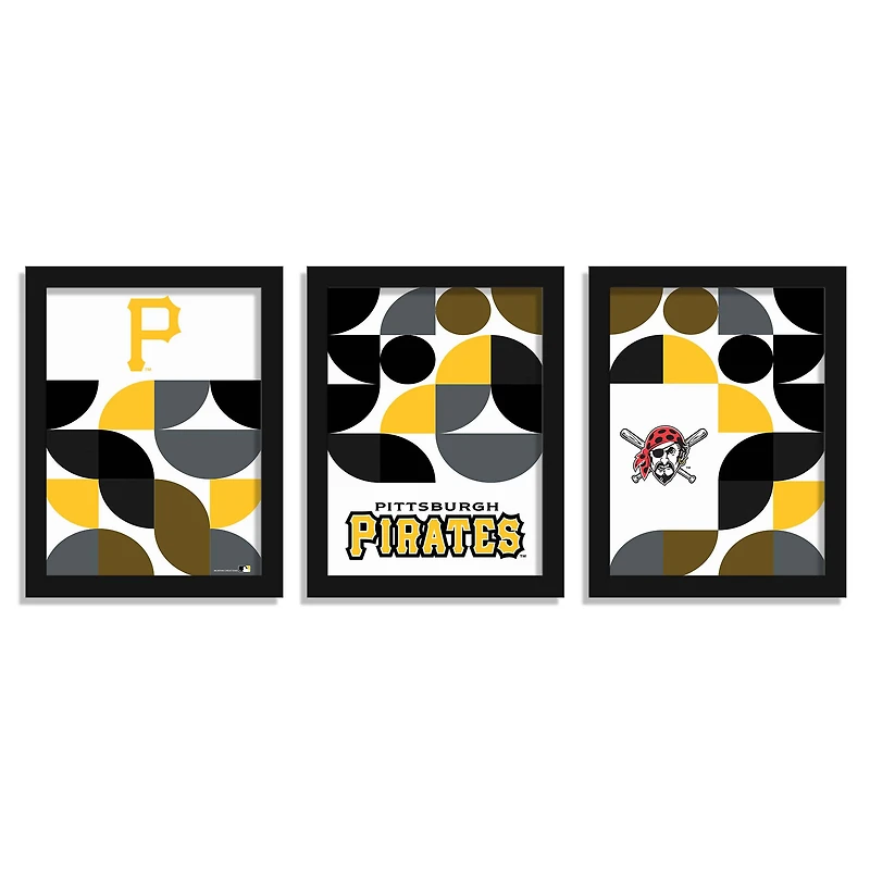 Pittsburgh Pirates 12" x 16" Framed Minimalist Print Set