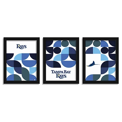 Tampa Bay Rays 12" x 16" Framed Minimalist Print Set