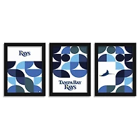 Tampa Bay Rays 12" x 16" Framed Minimalist Print Set