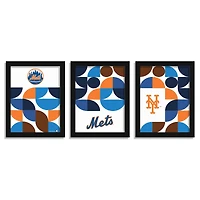 New York Mets 12" x 16" Framed Minimalist Print Set
