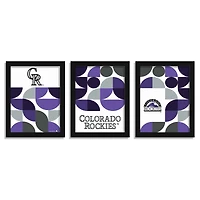 Colorado Rockies 12" x 16" Framed Minimalist Print Set