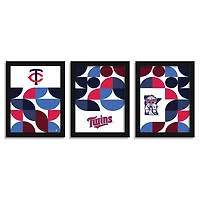Minnesota Twins 12" x 16" Framed Minimalist Print Set