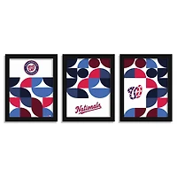 Washington Nationals 12" x 16" Framed Minimalist Print Set