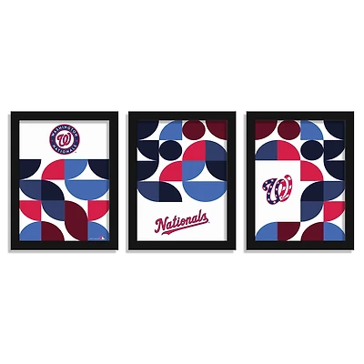 Washington Nationals 12" x 16" Framed Minimalist Print Set