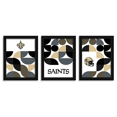 New Orleans Saints 12" x 16" Framed Minimalist Print Set