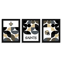 New Orleans Saints 12" x 16" Framed Minimalist Print Set