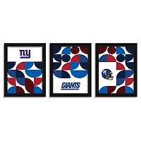 New York Giants 12" x 16" Framed Minimalist Print Set