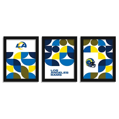 Los Angeles Rams 12" x 16" Framed Minimalist Print Set