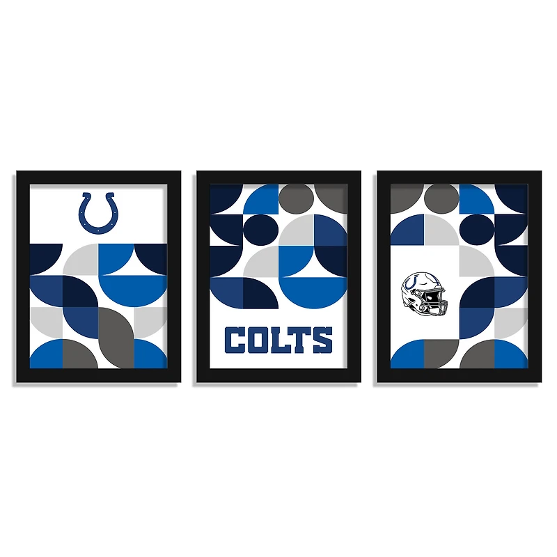 Indianapolis Colts 12" x 16" Framed Minimalist Print Set