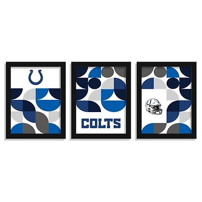 Indianapolis Colts 12" x 16" Framed Minimalist Print Set