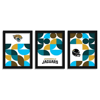 Jacksonville Jaguars 12" x 16" Framed Minimalist Print Set