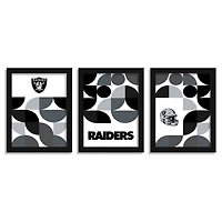 Las Vegas Raiders 12" x 16" Framed Minimalist Print Set