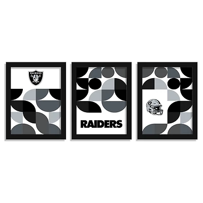 Las Vegas Raiders 12" x 16" Framed Minimalist Print Set