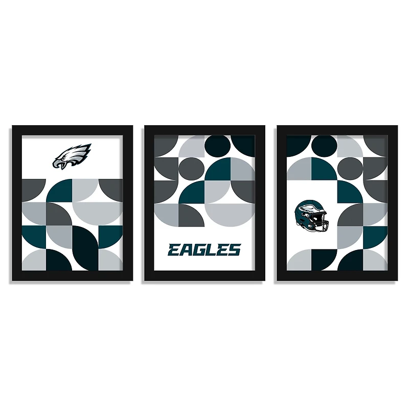 Philadelphia Eagles 12" x 16" Framed Minimalist Print Set