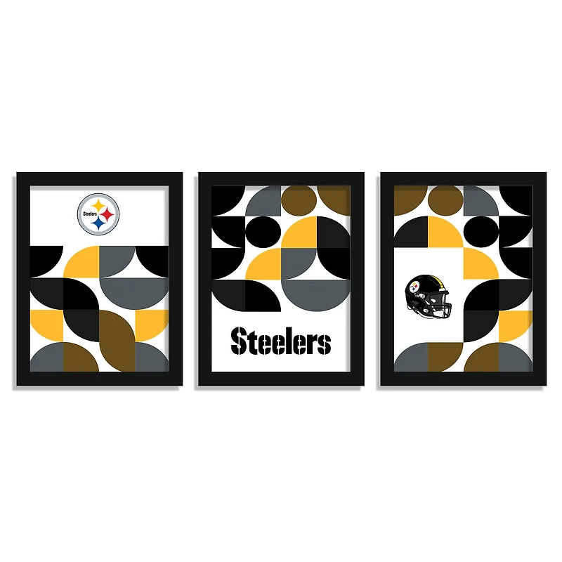 Pittsburgh Steelers 12" x 16" Framed Minimalist Print Set