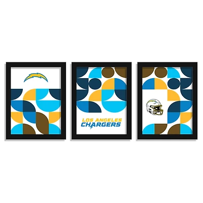 Los Angeles Chargers 12" x 16" Framed Minimalist Print Set