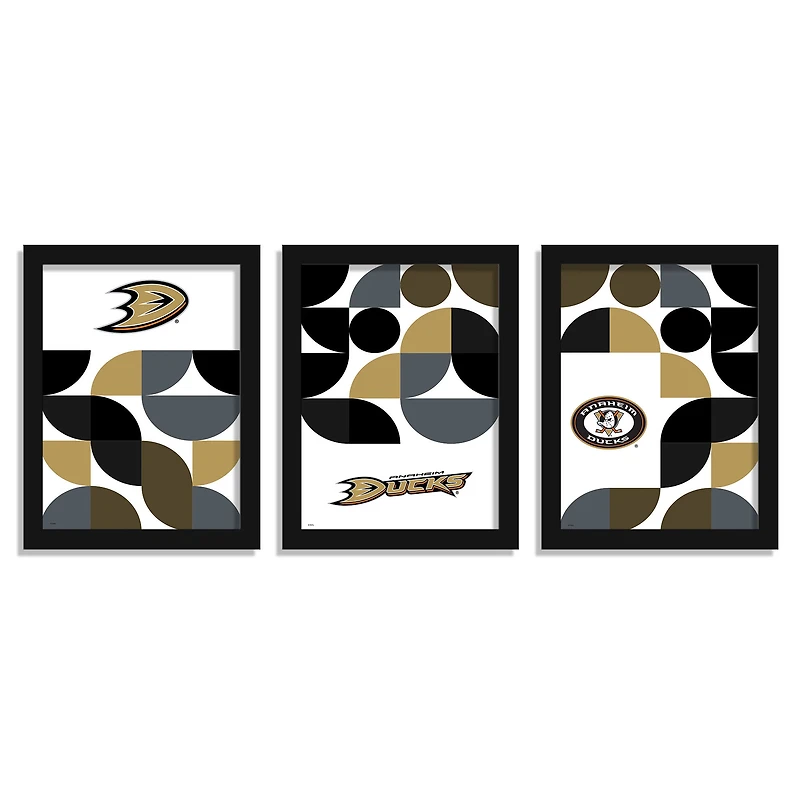 Anaheim Ducks 12" x 16" Framed Minimalist Print Set