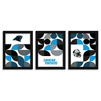 Carolina Panthers 12" x 16" Framed Minimalist Print Set