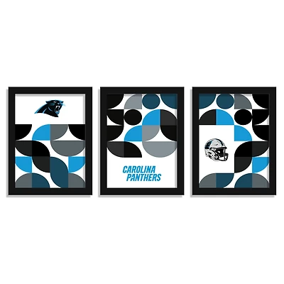 Carolina Panthers 12" x 16" Framed Minimalist Print Set
