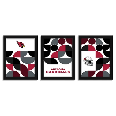 Arizona Cardinals 12" x 16" Framed Minimalist Print Set