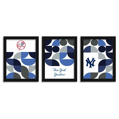 New York Yankees 12" x 16" Framed Minimalist Print Set