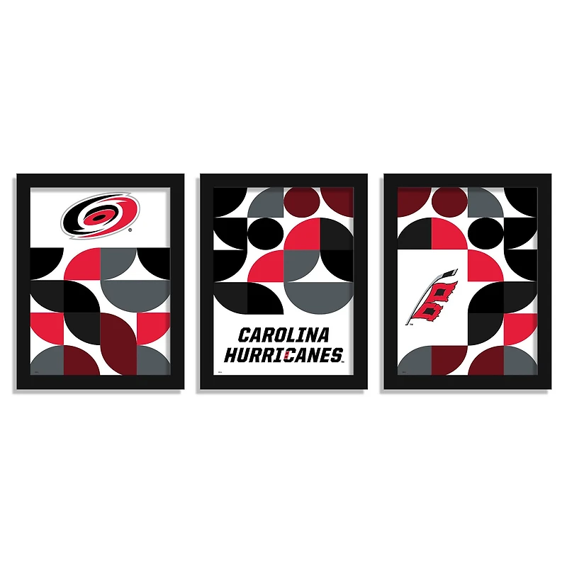 Carolina Hurricanes 12" x 16" Framed Minimalist Print Set