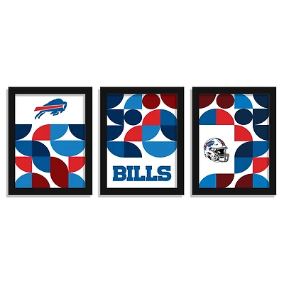 Buffalo Bills 12" x 16" Framed Minimalist Print Set