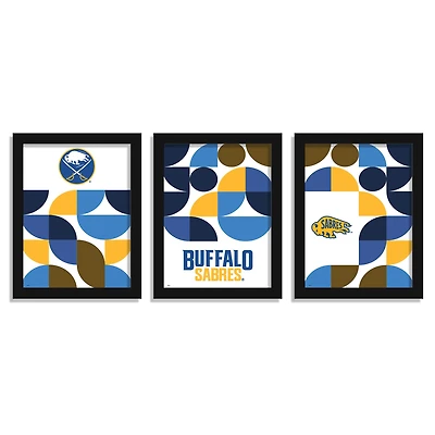 Buffalo Sabres 12" x 16" Framed Minimalist Print Set