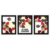 Ottawa Senators 12" x 16" Framed Minimalist Print Set