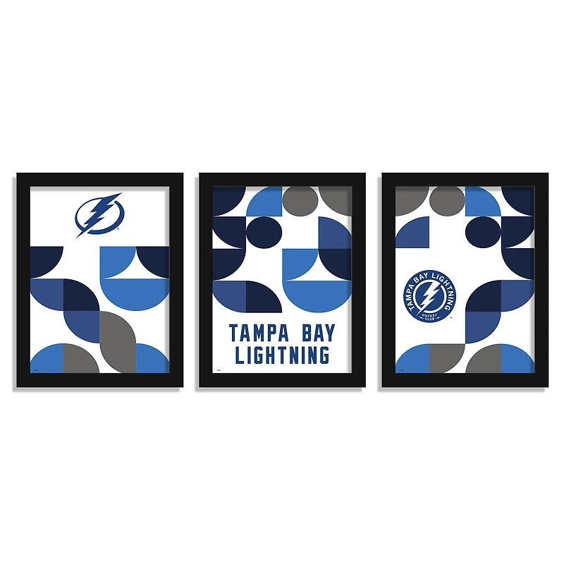 Tampa Bay Lightning 12" x 16" Framed Minimalist Print Set