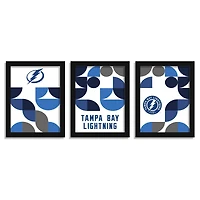 Tampa Bay Lightning 12" x 16" Framed Minimalist Print Set