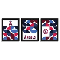 Los Angeles Angels 12" x 16" Framed Minimalist Print Set