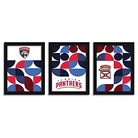 Florida Panthers 12" x 16" Framed Minimalist Print Set