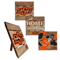 Oklahoma State Cowboys Four-Piece Hot Plate Set