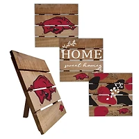 Arkansas Razorbacks Four-Piece Hot Plate Set