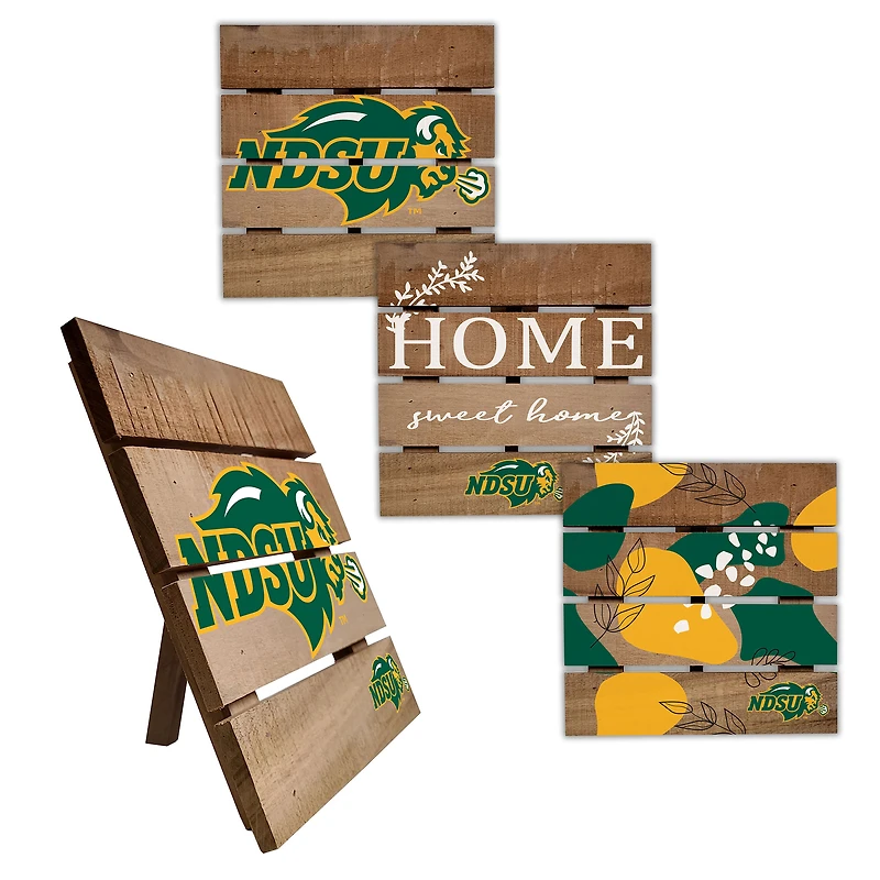 NDSU Bison Four-Piece Hot Plate Set