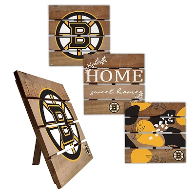Boston Bruins Four-Piece Hot Plate Set