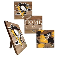 Pittsburgh Penguins Four-Piece Hot Plate Set