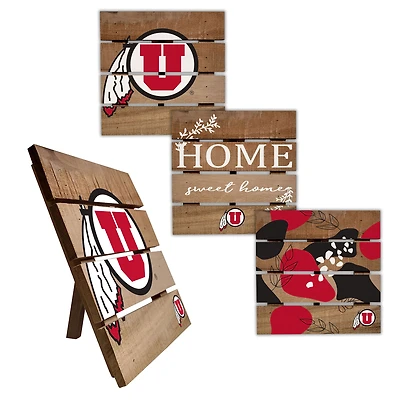 Utah Utes Four-Piece Hot Plate Set